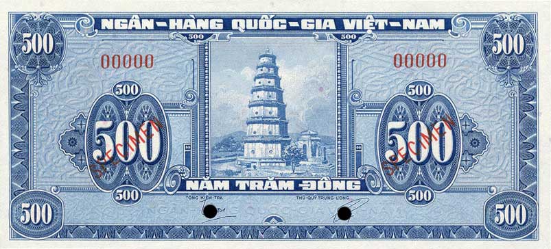 Front of Vietnam, South p10s2: 500 Dong from 1955
