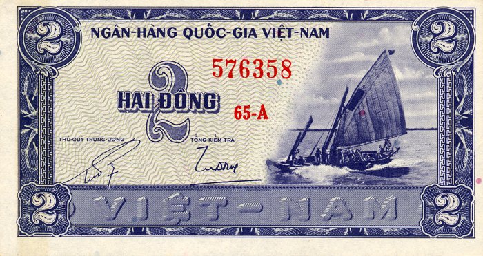Front of Vietnam, South p12a: 2 Dong from 1955