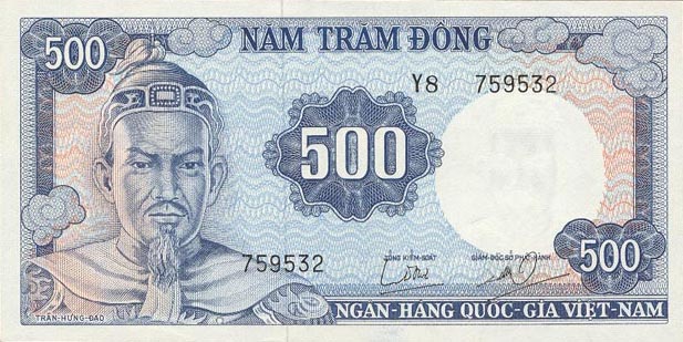 Front of Vietnam, South p23a: 500 Dong from 1966