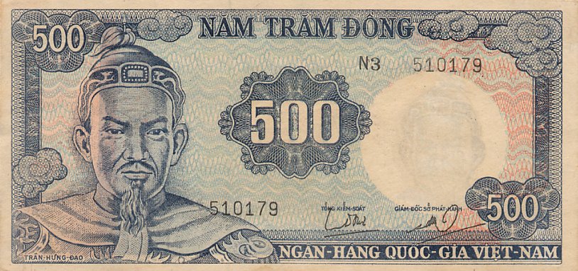 Front of Vietnam, South p23x: 500 Dong from 1966