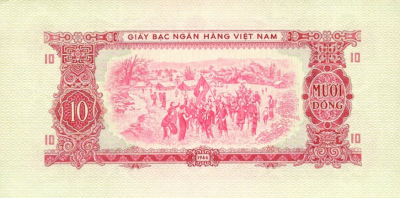 Back of Vietnam, South p43a: 10 Dong from 1966