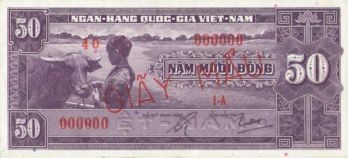 Front of Vietnam, South p7s: 50 Dong from 1956