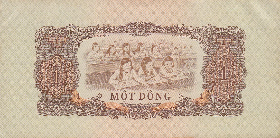 Back of Vietnam, South pR4: 1 Dong from 1963