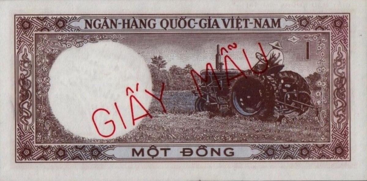 Back of Vietnam, South p15s1: 1 Dong from 1964