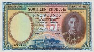 Gallery image for Southern Rhodesia p11b: 5 Pounds