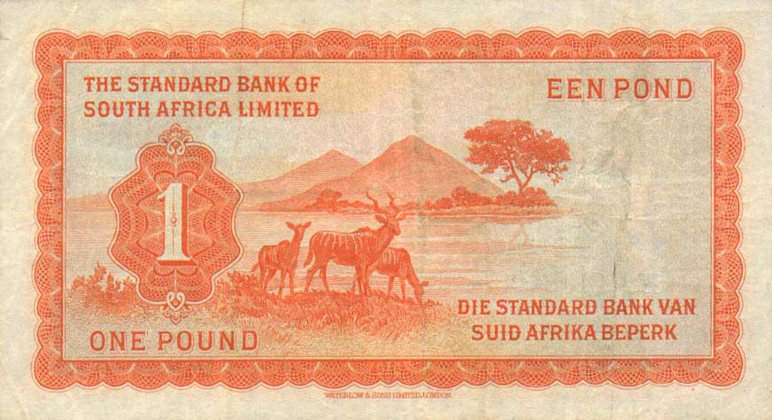 Back of Southwest Africa p11: 1 Pound from 1955