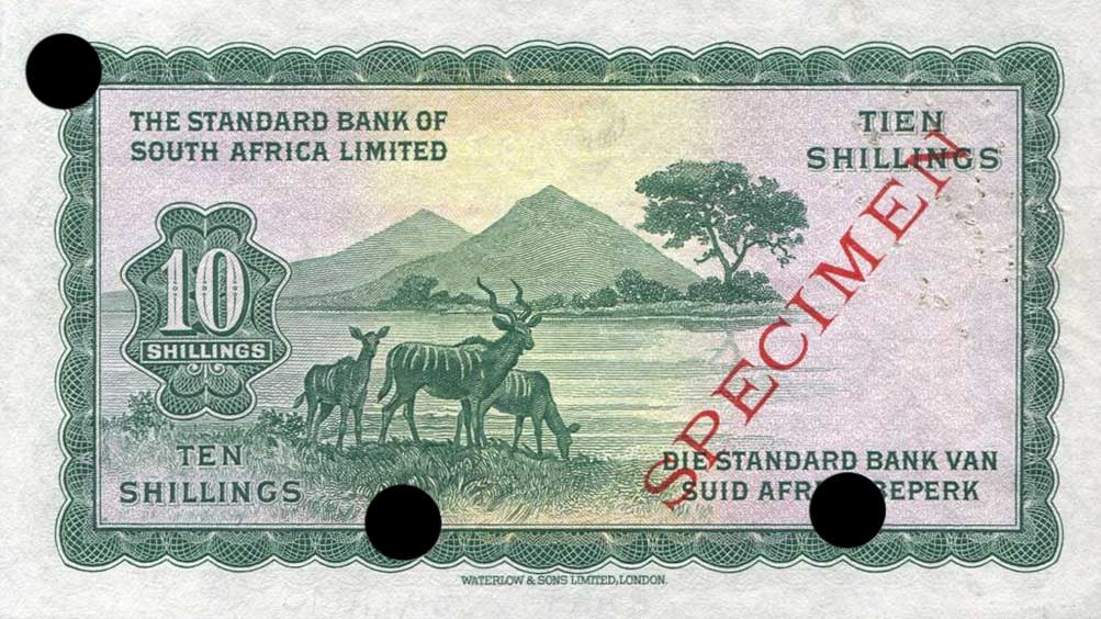 Back of Southwest Africa p7s: 10 Shillings from 1931