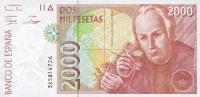 Gallery image for Spain p164: 2000 Pesetas from 1992