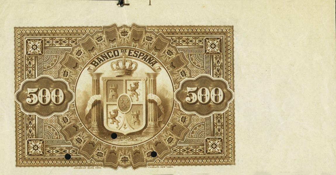 Back of Spain p27s: 500 Pesetas from 1884