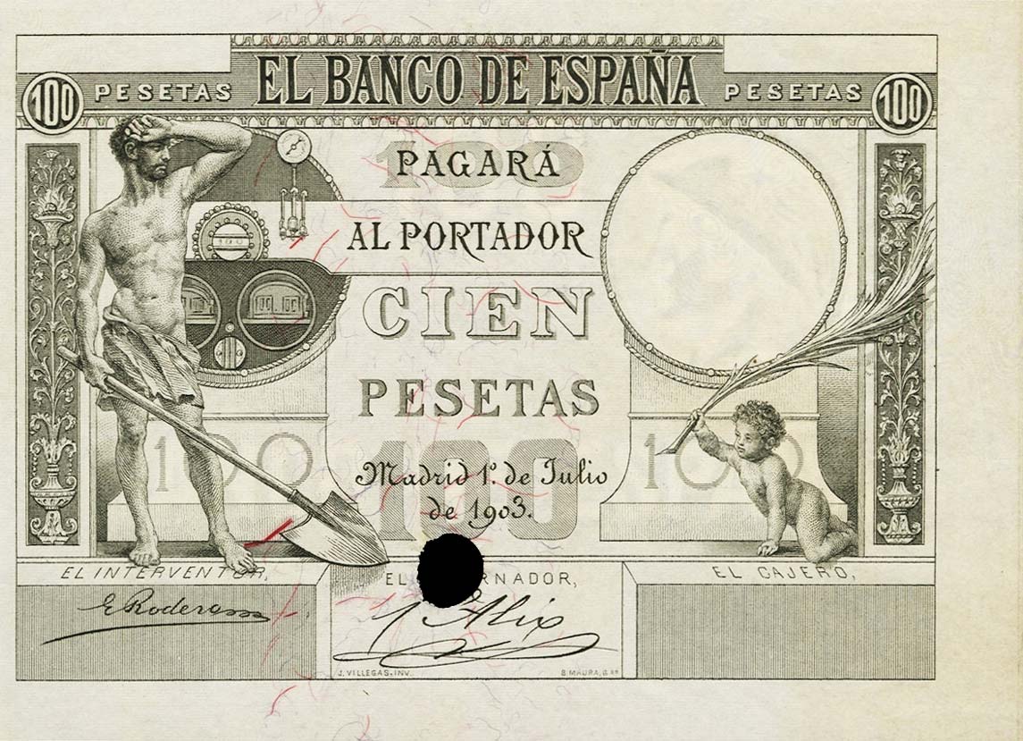 Front of Spain p53s1: 100 Pesetas from 1903