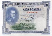 p69s from Spain: 100 Pesetas from 1925