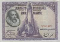 Gallery image for Spain p76a: 100 Pesetas from 1928
