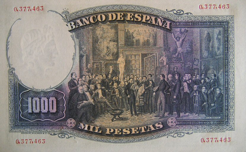 Back of Spain p84Aa: 1000 Pesetas from 1931
