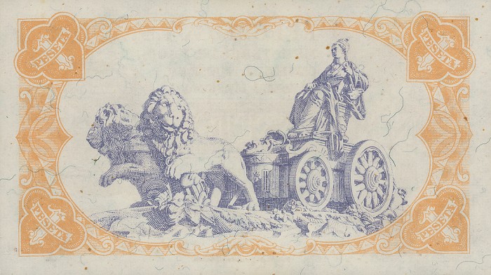Back of Spain p94a: 1 Peseta from 1937