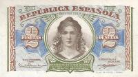 Gallery image for Spain p95: 2 Pesetas from 1938