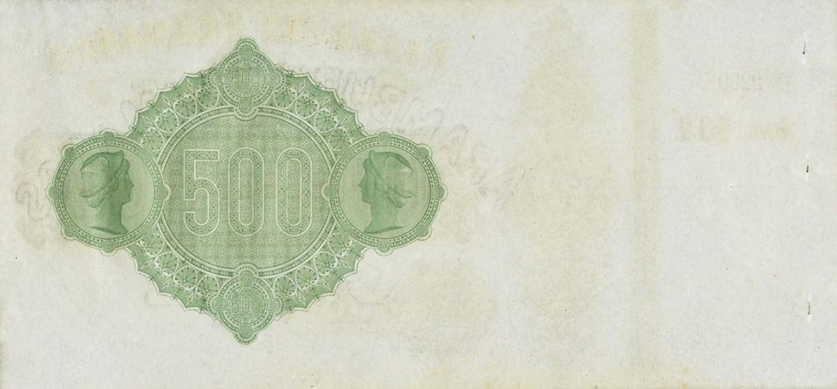 Back of Spain pS151: 500 Reales de Vellón from 1800