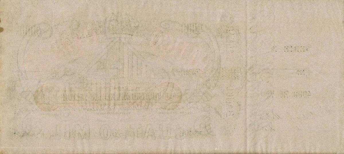 Back of Spain pS206r: 4000 Reales de Vellón from 1864