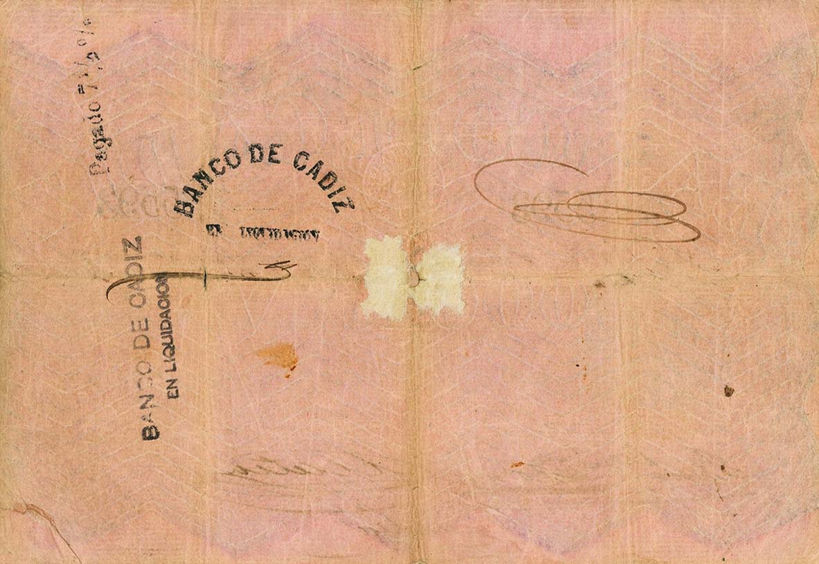 Back of Spain pS275: 2000 Reales de Vellón from 1847