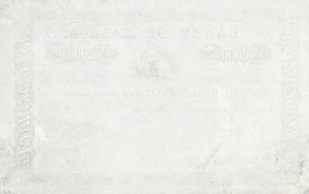 Back of Spain pS325s: 2000 Reales de Vellón from 1860