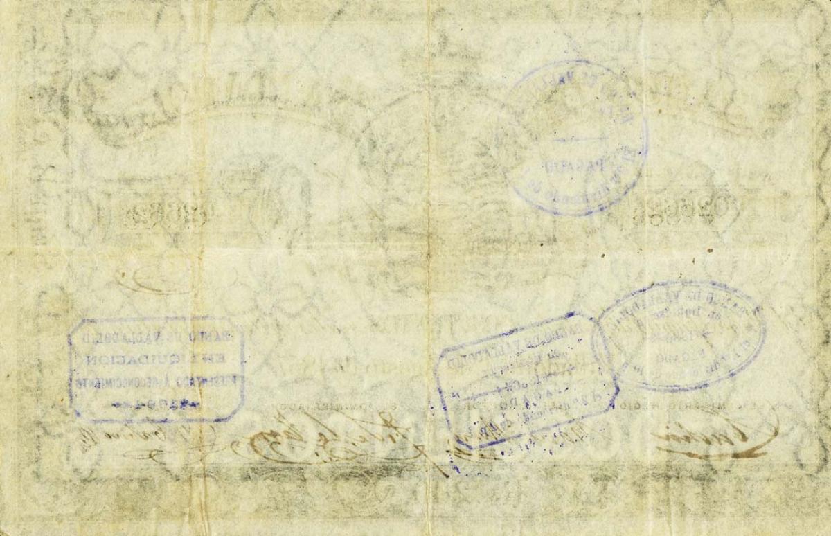 Back of Spain pS432: 200 Reales de Vellón from 1857