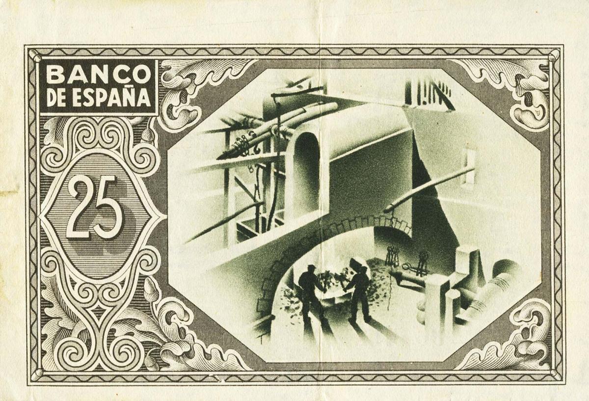 Back of Spain pS563: 25 Pesetas from 1937