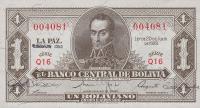 Gallery image for Bolivia p128c: 1 Boliviano
