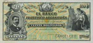 Gallery image for Bolivia pS144s1: 20 Bolivianos
