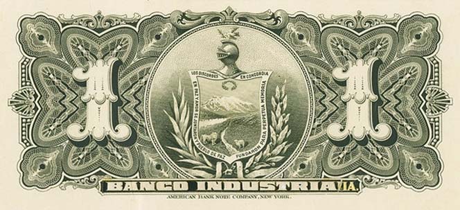 Back of Bolivia pS161p: 1 Boliviano from 1906