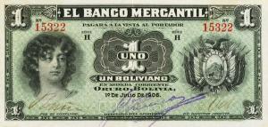 Gallery image for Bolivia pS171a: 1 Boliviano
