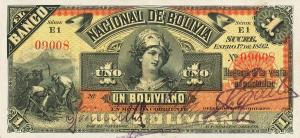 Gallery image for Bolivia pS211b: 1 Boliviano