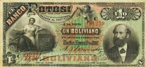 Gallery image for Bolivia pS221a: 1 Boliviano