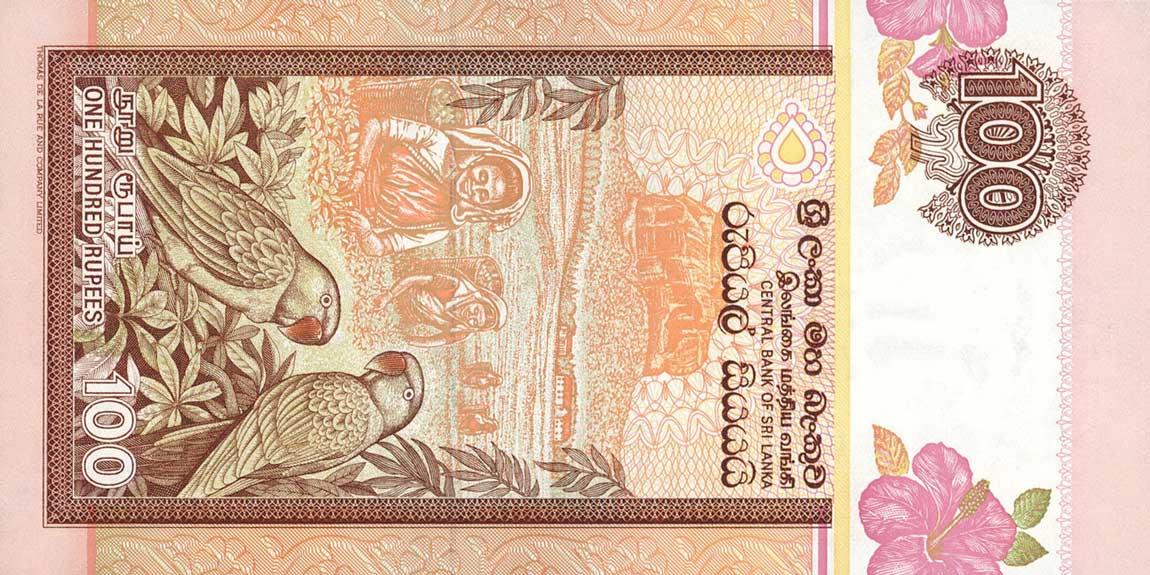 Back of Sri Lanka p105b: 100 Rupees from 1991