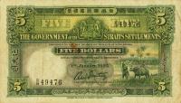 Gallery image for Straits Settlements p10a: 5 Dollars