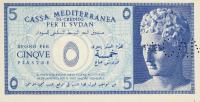pM1 from Sudan: 5 Piastres from 1940