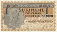 p108a from Suriname: 1 Gulden from 1954