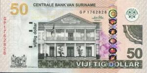 p165b from Suriname: 50 Dollars from 2012