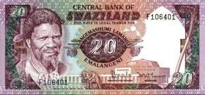 p11a from Swaziland: 20 Emalangeni from 1984