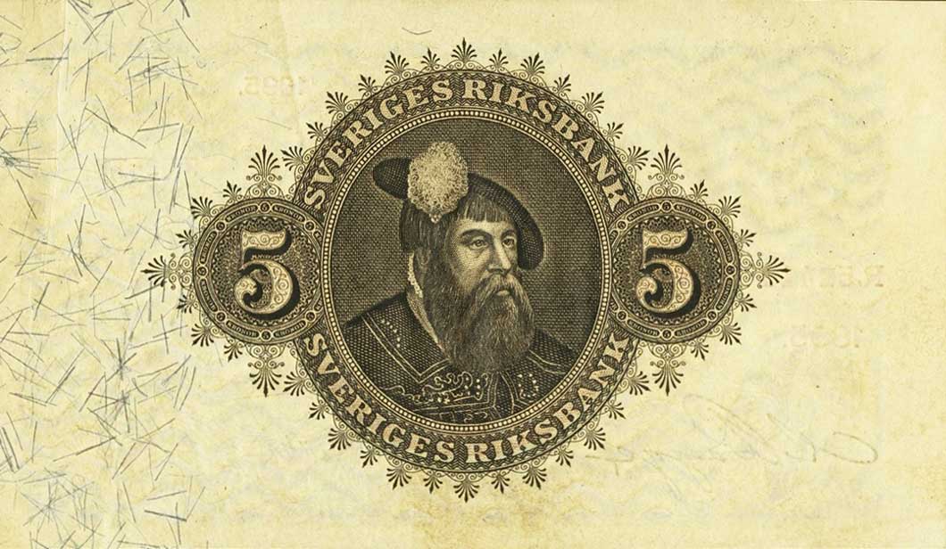 Back of Sweden p14f: 5 Kronor from 1895