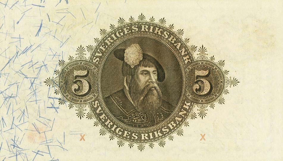 Back of Sweden p33a: 5 Kronor from 1918