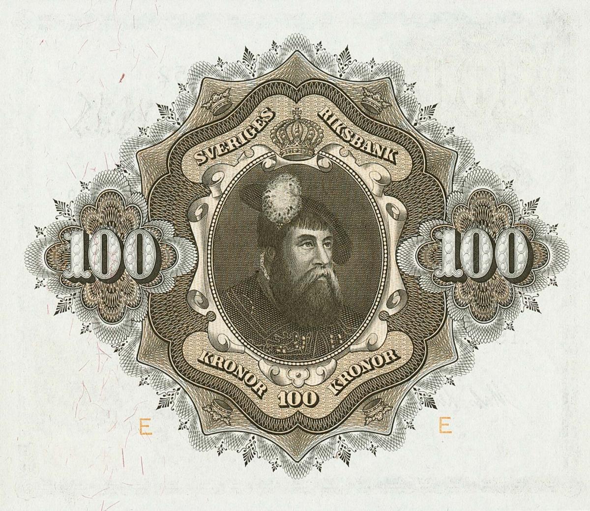 Back of Sweden p36ah: 100 Kronor from 1952