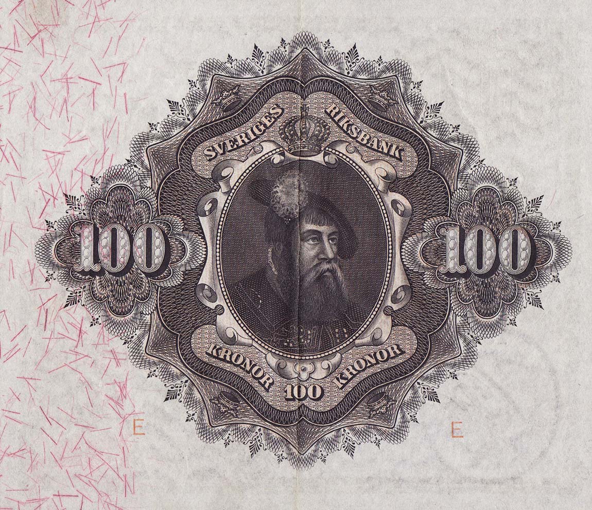 Back of Sweden p36q: 100 Kronor from 1934