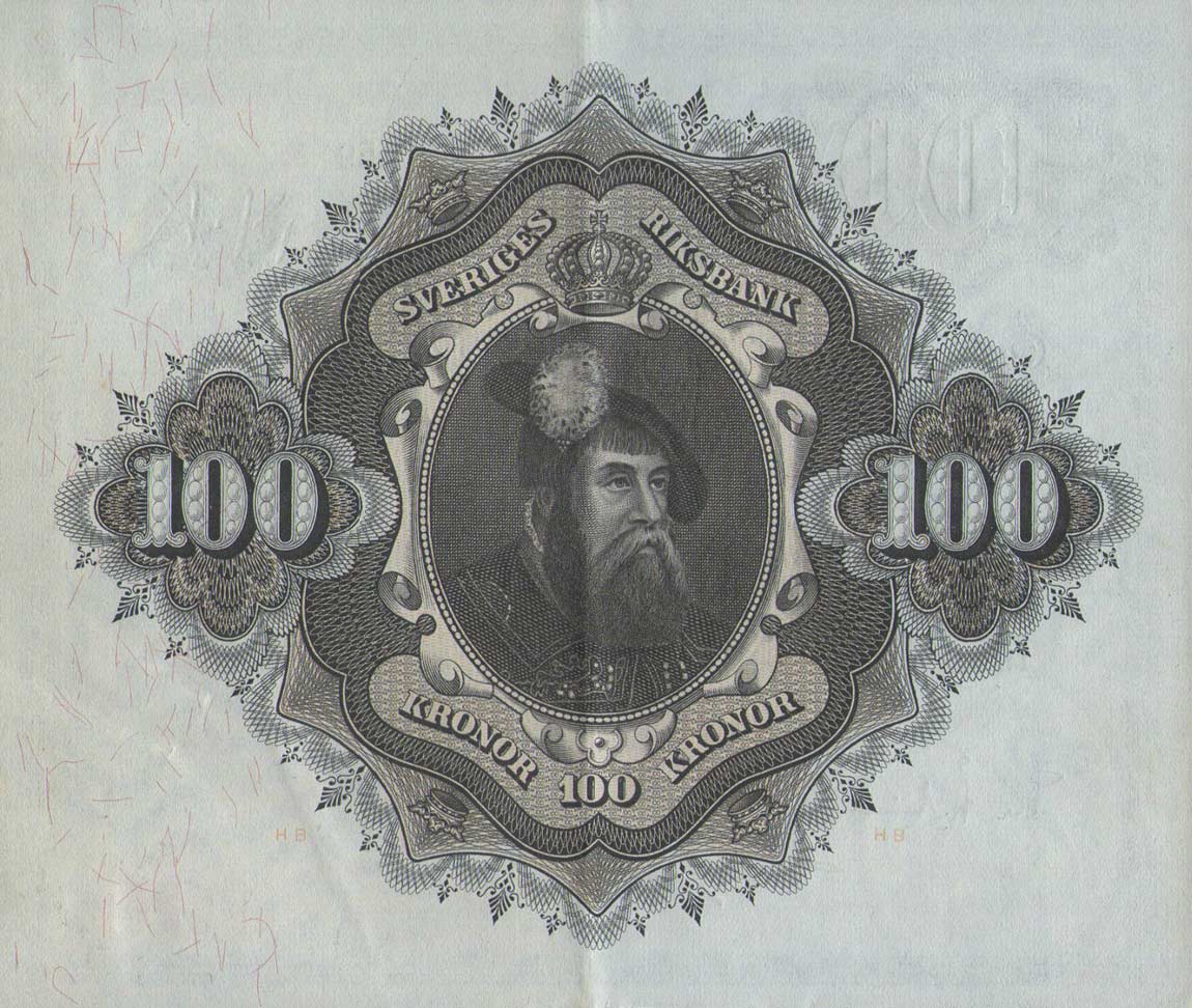 Back of Sweden p48a: 100 Kronor from 1959