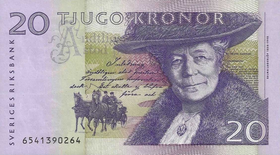 Front of Sweden p63c: 20 Kronor from 2006