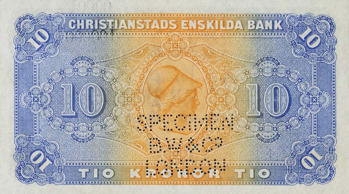 Back of Sweden pS131ct: 10 Kronor from 1875