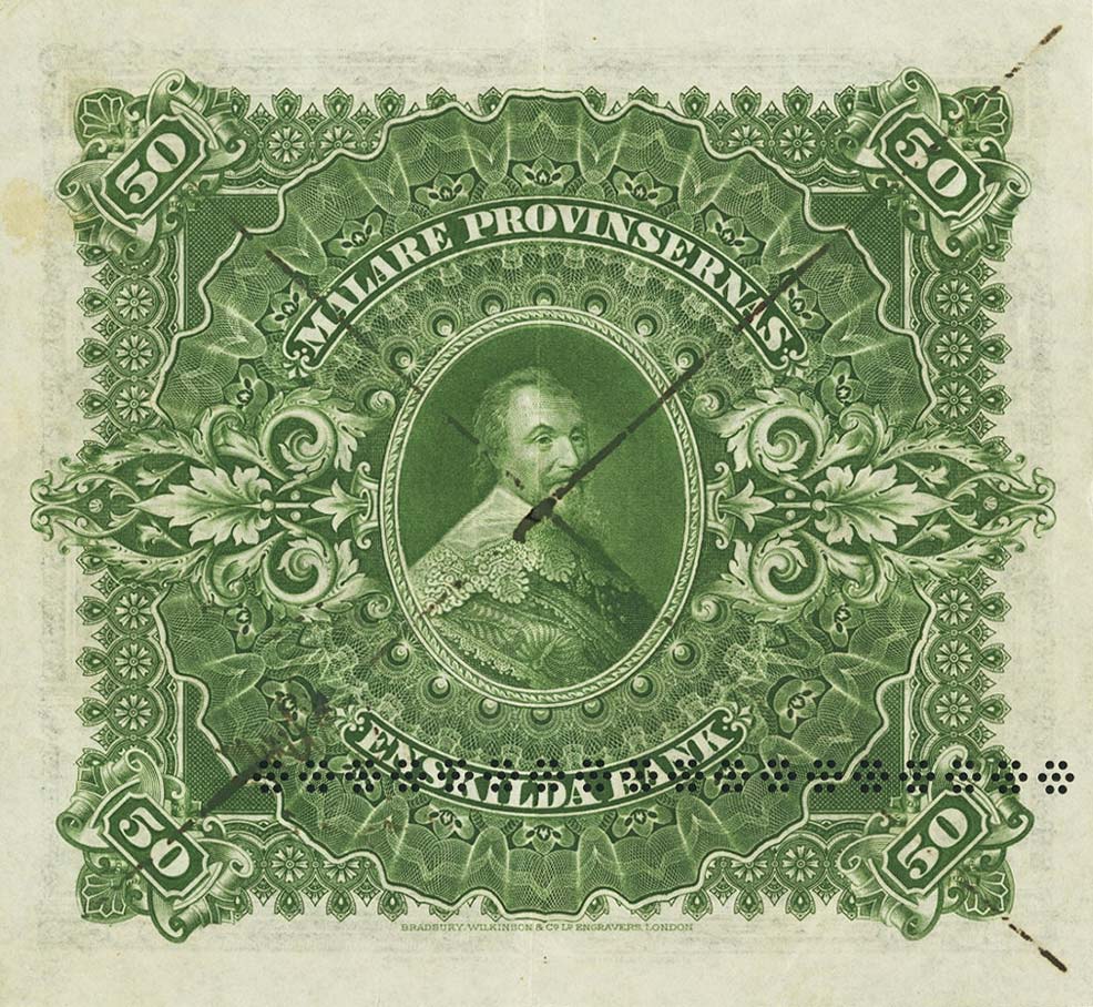 Back of Sweden pS332b: 50 Kronor from 1894