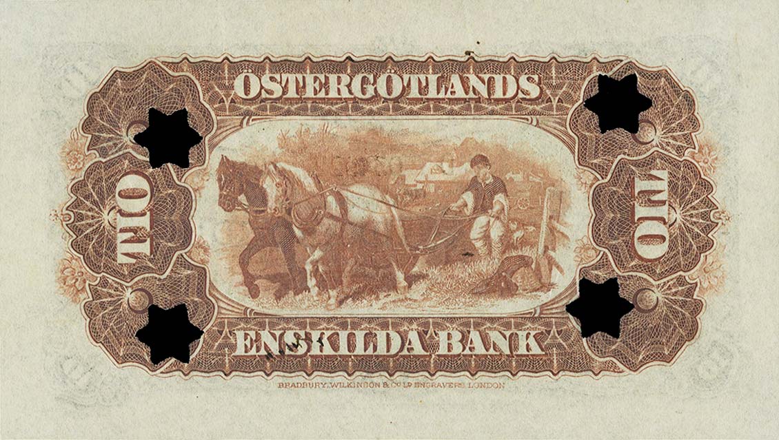 Back of Sweden pS737b: 10 Kronor from 1894