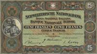 Gallery image for Switzerland p11j: 5 Franken from 1942