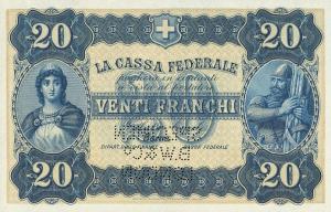 p22s from Switzerland: 20 Franchi from 1914
