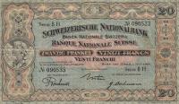 p33b from Switzerland: 20 Franken from 1926