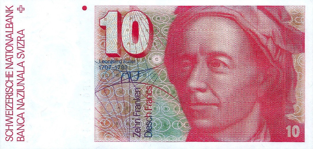 Front of Switzerland p53d: 10 Franken from 1982